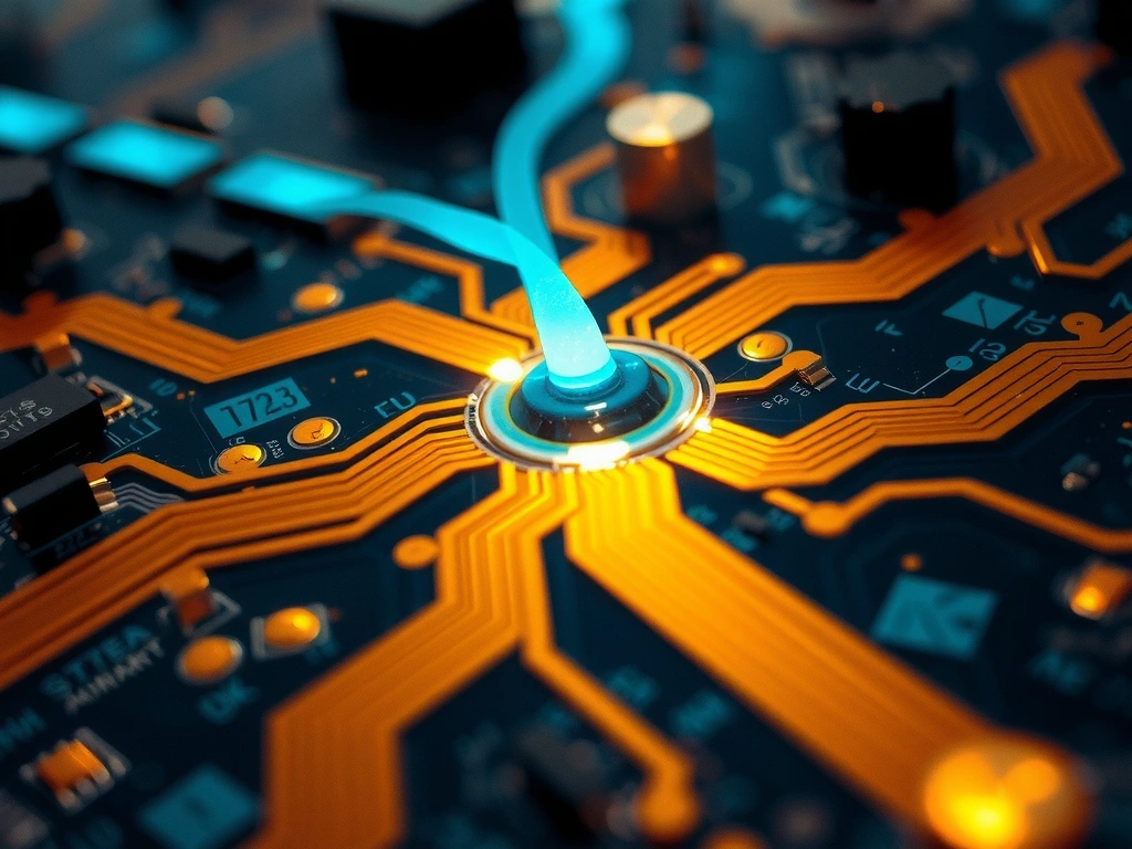 High-tech data flow visualization